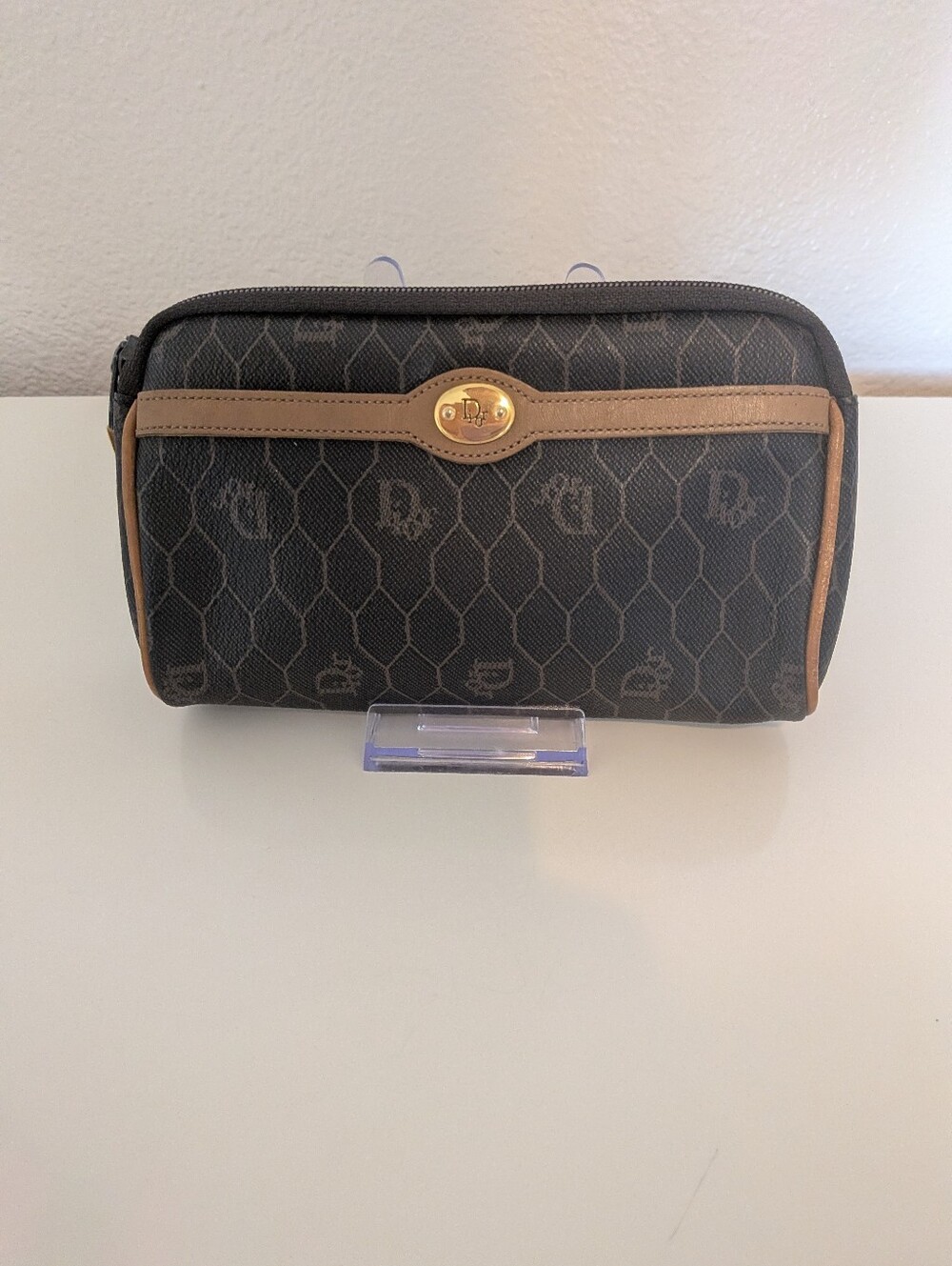 Dior Honeycomb Vintage Cosmetic Pouch Euc